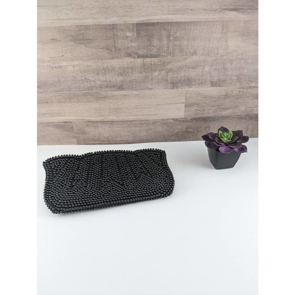 Beautiful Black Beaded Clutch